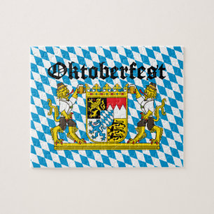 Oktoberfest - Leones con cerveza Jigsaw Puzzle