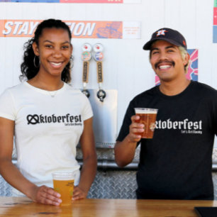 Oktoberfest Let's Get Knotty Typography Funny Pun T-Shirt