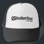Oktoberfest Let's Get Knotty Typography Funny Pun Trucker Hat<br><div class="desc">Oktoberfest Let's Get Knotty Typography Funny Pun - Celebrate Oktoberfest this October,  let's dress up,  drink German beer and eat tasty Bavarian food.  This design makes for a great gift for beer lovers dedicated to making it to Germany for an authentic Oktoberfest.</div>