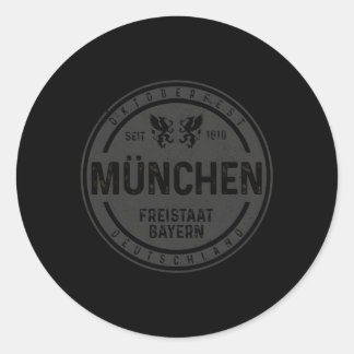 Oktoberfest Mã¼Nchen Munich Ger Bavarian Classic Round Sticker