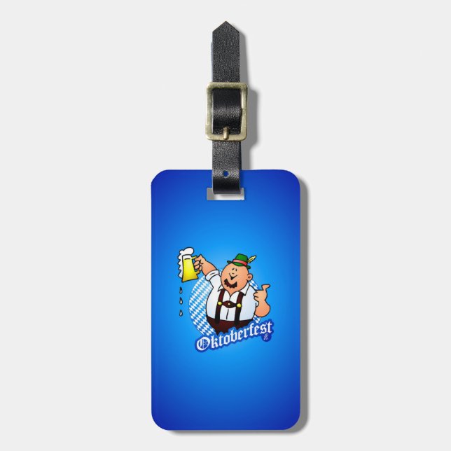 Oktoberfest - man in lederhosen luggage tag (Front Vertical)