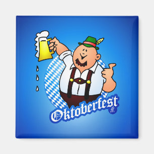 Oktoberfest - man in lederhosen magnet