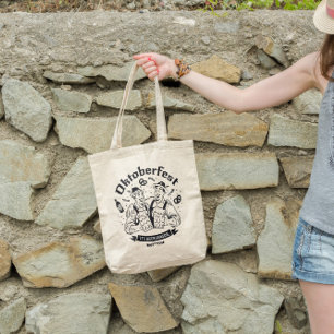 Oktoberfest Men Drinking Beer Tote Bag