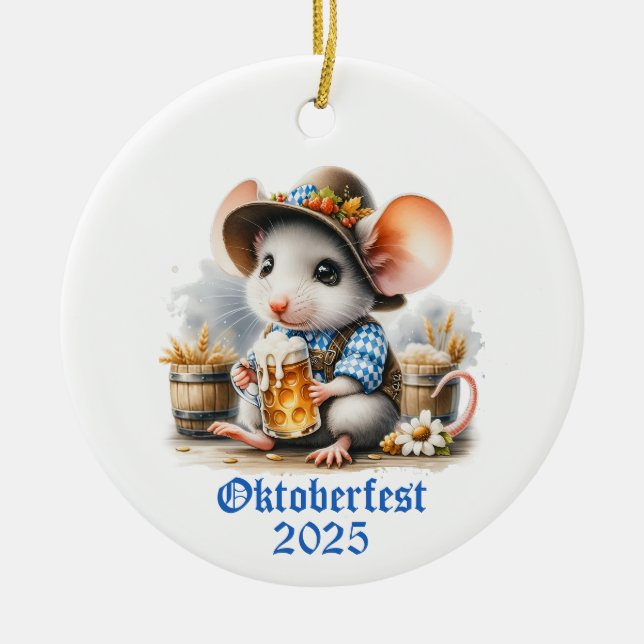 Oktoberfest Mouse Ornament (Front)