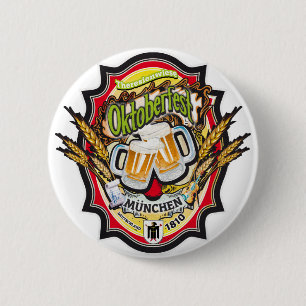 OKTOBERFEST MUNICH DEUTSCHLAND 6 CM ROUND BADGE