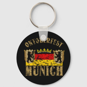Oktoberfest Munich Distressed Look Design Key Ring