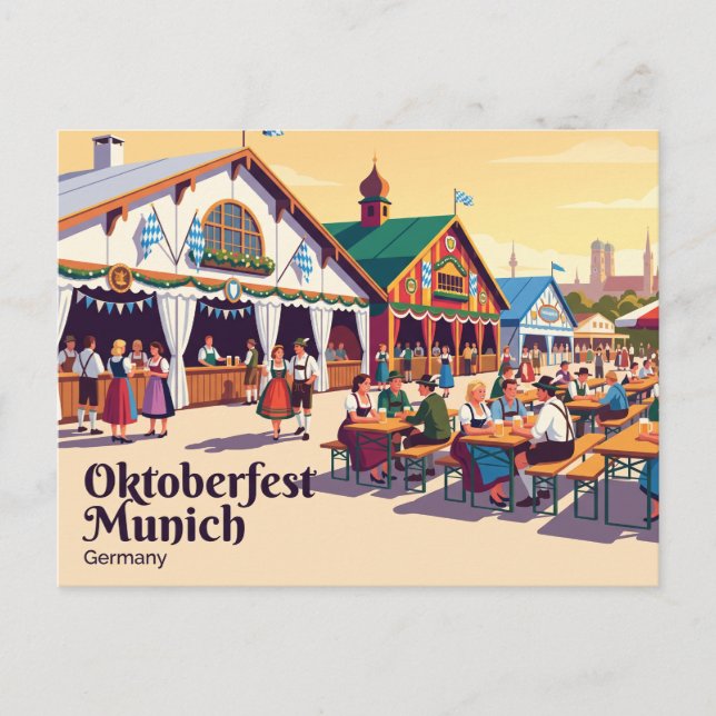 Oktoberfest Munich Germany Postcard (Front)