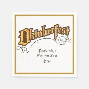 Oktoberfest October Beer Celebration Personalise Napkin