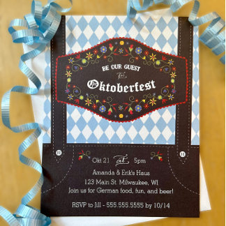 Oktoberfest (Octoberfest) German Party Invitation