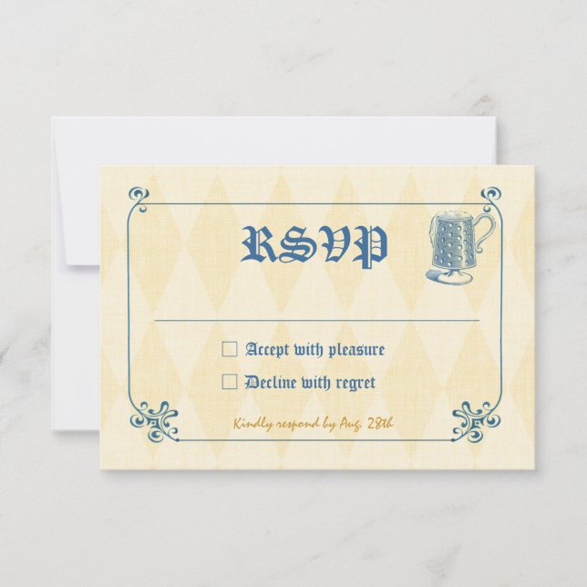 Oktoberfest or Beer Party RSVP Card (Front)