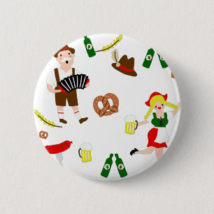 Oktoberfest party 6 cm round badge