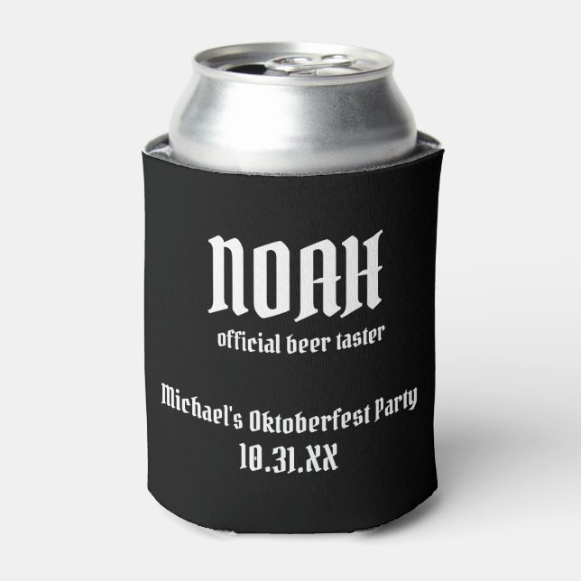 Oktoberfest Party Ideas | Personalised Beer Can Cooler (Can Front)