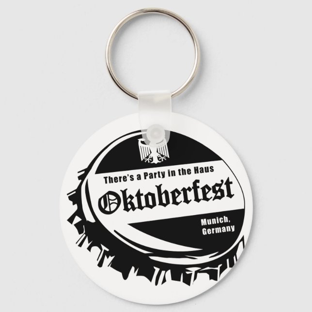 Oktoberfest Party in the Haus Key Ring (Front)