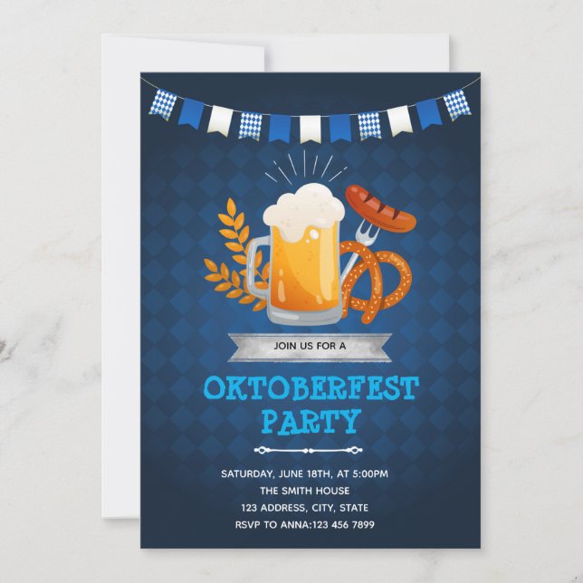 Oktoberfest party Invitation (Front)