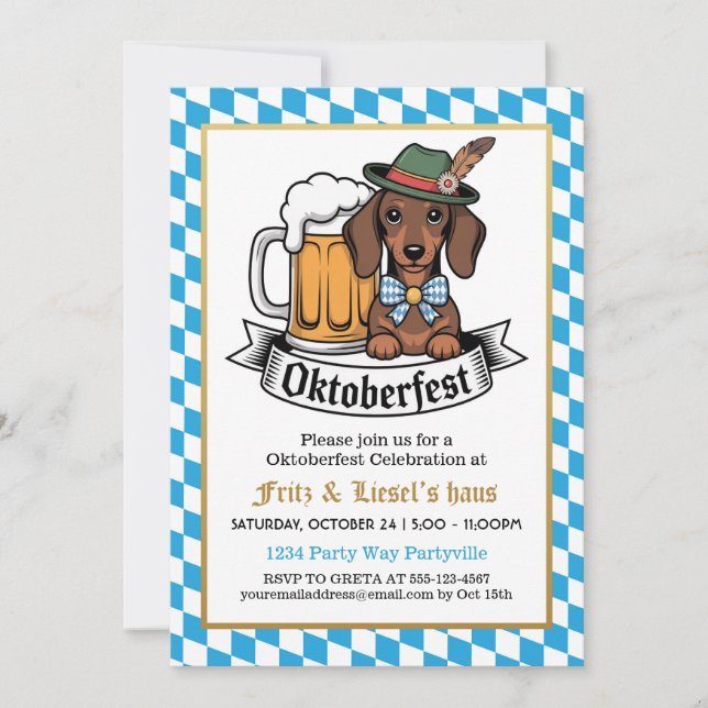 Oktoberfest Party Invitation Beer Festival (Front)