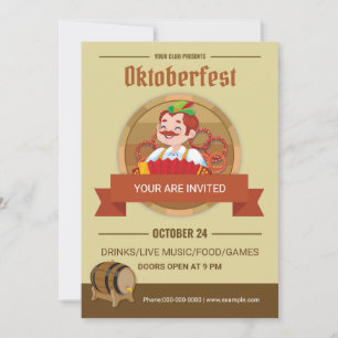 Oktoberfest Party Invitation Flyer Template