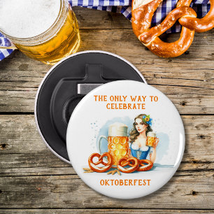 Oktoberfest Party With Beer And Pretzels ai Bottle Opener