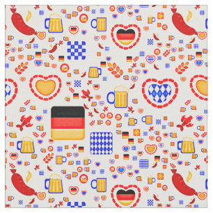 Oktoberfest Pattern Beer Festival Fabric