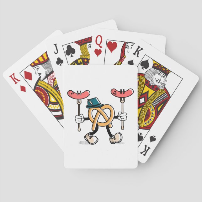 Oktoberfest pretzel playing cards (Back)