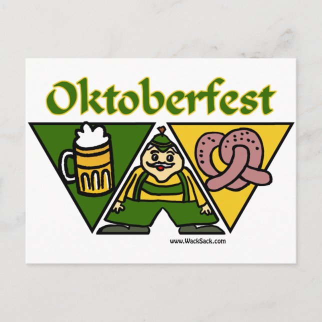 Oktoberfest Pretzel Postcard (Front)