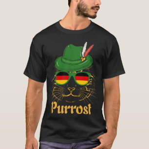 Oktoberfest Prost Pun Purrost Cat T-Shirt
