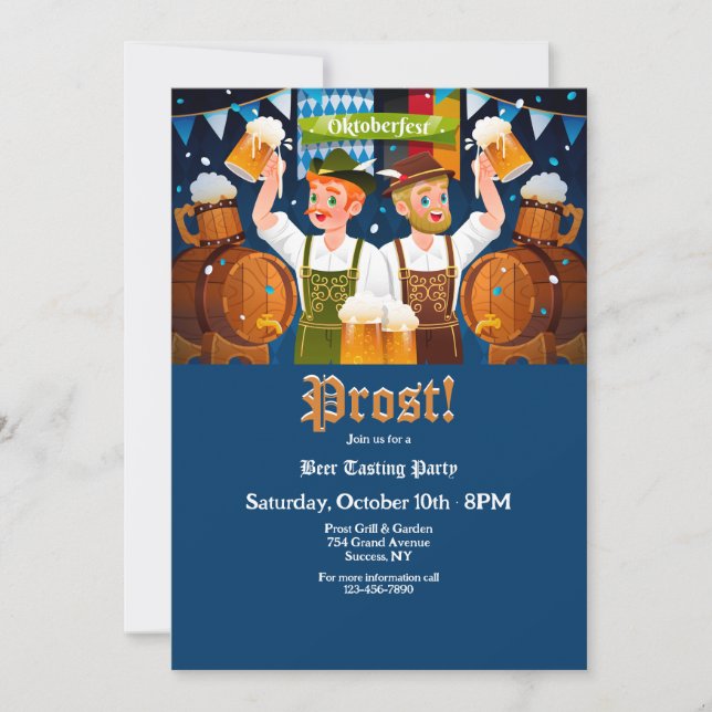 Oktoberfest Servers Invitation (Front)