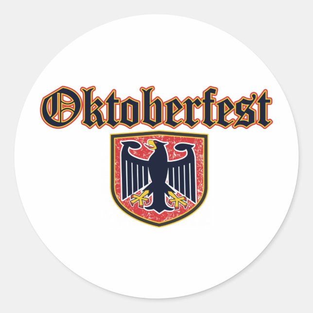 Oktoberfest Shield Classic Round Sticker (Front)