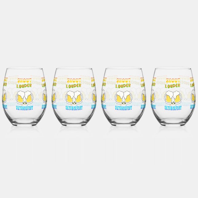 Oktoberfest Stemless Wine Glass (Left)