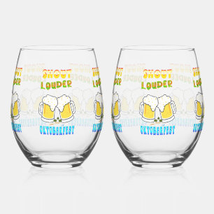 Oktoberfest Stemless Wine Glass