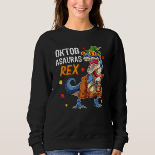 Oktoberfest T Rex Dinosaur Lederhosen Bavarian Cos Sweatshirt