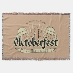 Oktoberfest throw blanket