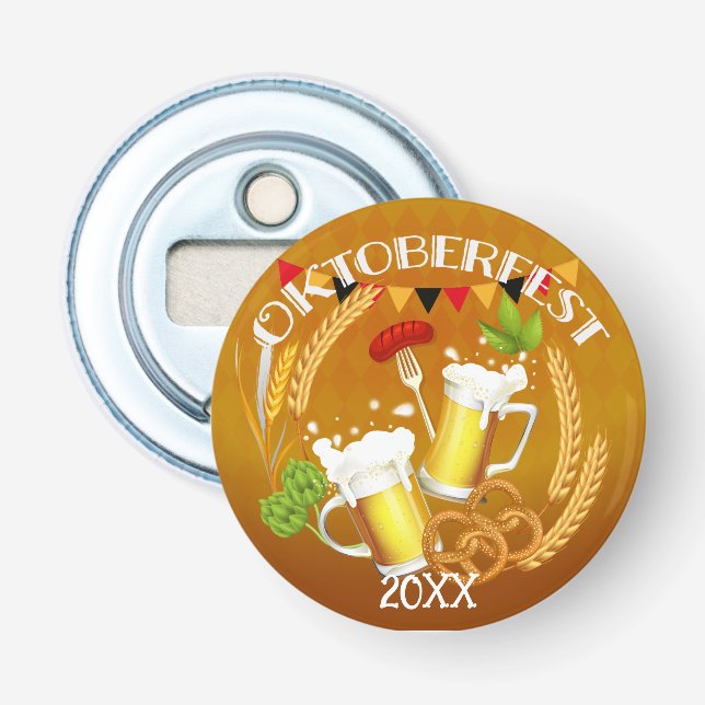 Oktoberfest Toasting Beer Bottle Opener (Front)