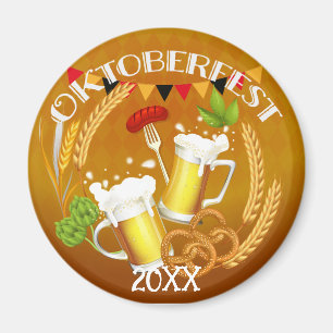 Oktoberfest Toasting Beer Magnet
