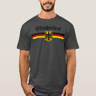 OKTOBERFEST Vintage German Flag Coat of Arms Banne T-Shirt