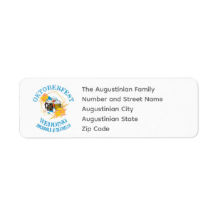 OKTOBERFEST Wedding Return Address Label