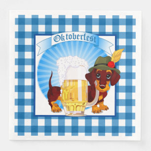 Oktoberfest Weiner Dog  Napkin
