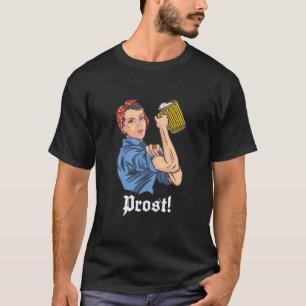 Oktoberfest - Woman With German Beer Mug - Prost! T-Shirt