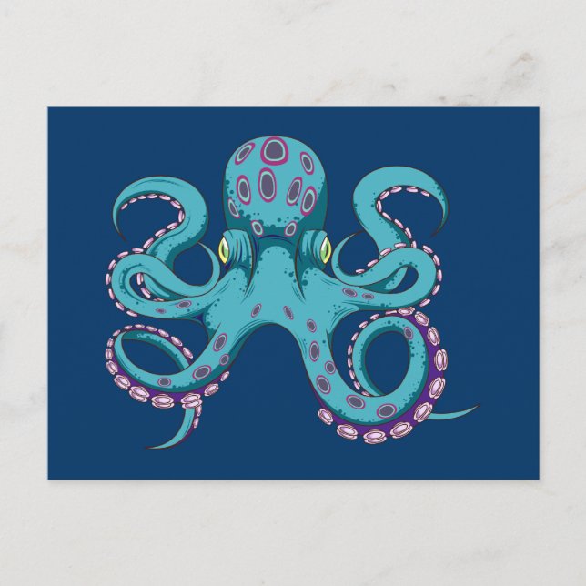 Oktopus Krake octopus kraken Postcard (Front)