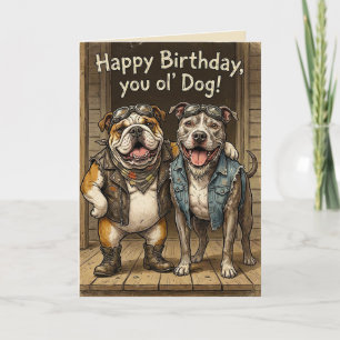 Ol' Dog Birthday Card