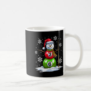 Ol Game Snowman Billiards Player Funny Christmas  Coffee Mug