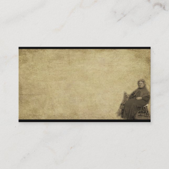 Ol' Lady In Her Chair- Prim Biz Cards (Front)