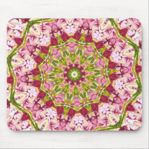 Ola Boo's Pink & Green Kaleidescope Mouse Pad
