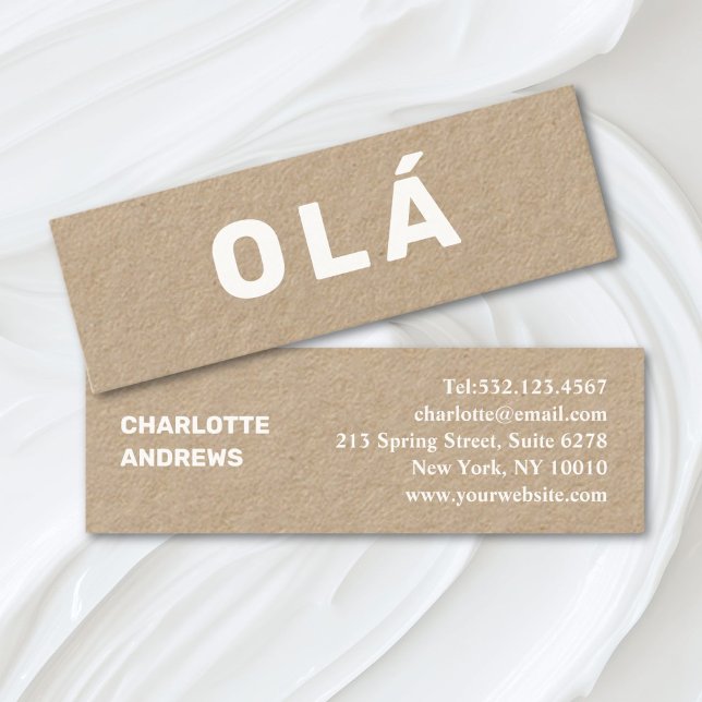 Olá! Modern Minimal Mini Business Card (Olá! Modern Minimal Mini Business Card)