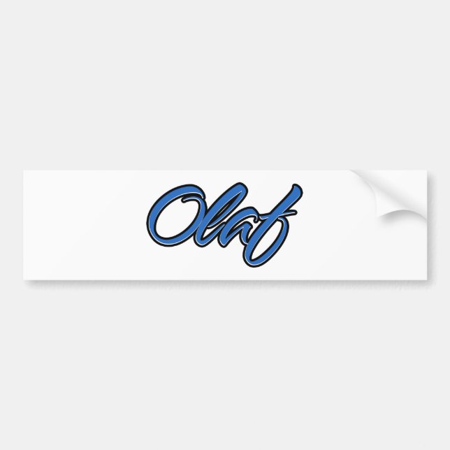 Olaf Name blue Aufkleber Sticker Autoaufkleber (Front)