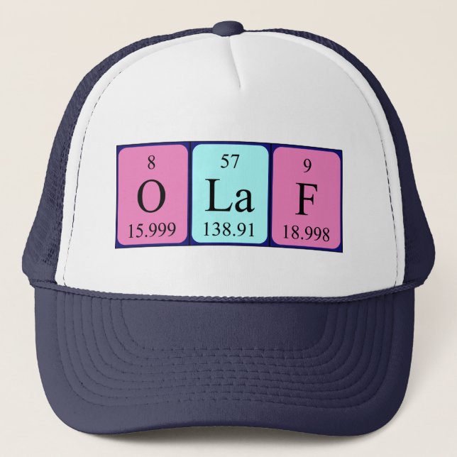 Olaf periodic table name hat (Front)