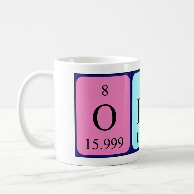 Olai periodic table name mug (Left)