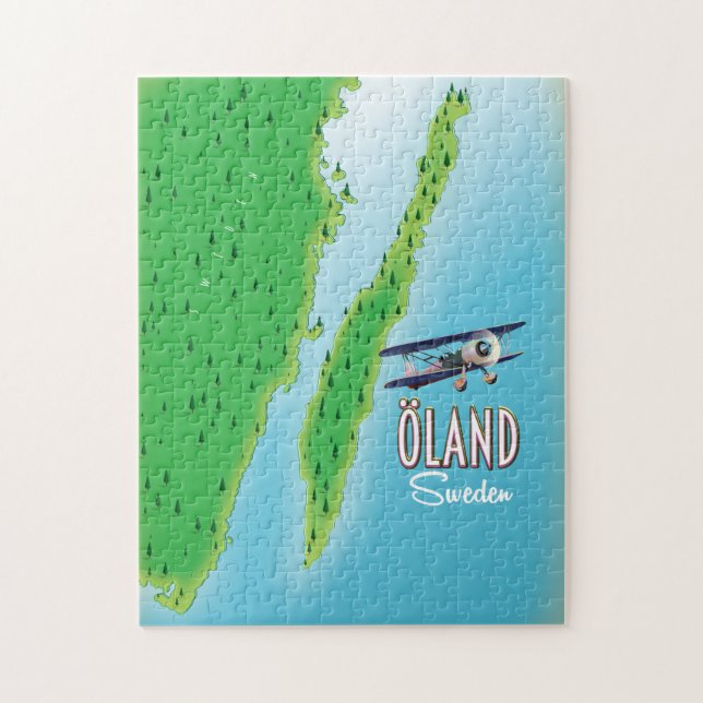 Öland Sweden island map Jigsaw Puzzle (Vertical)