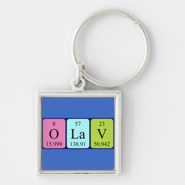 Olav periodic table name keyring (Front)