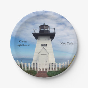 Olcott Lighthouse paper plate