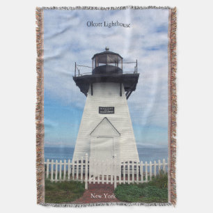 Olcott Lighthouse Throw Blanket